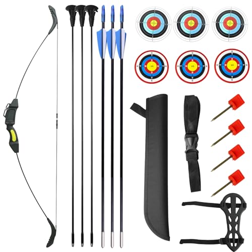 40‘’Archery Bow Suitable for Beginners and Teenagers in Archery with Three Levels of Weight Adjustment Suitable for Training and Improving Archery Skills in Various Scenarios