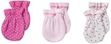 Spasilk Baby-Girls Newborn 3 Pack 100% Cotton Scratch Mittens