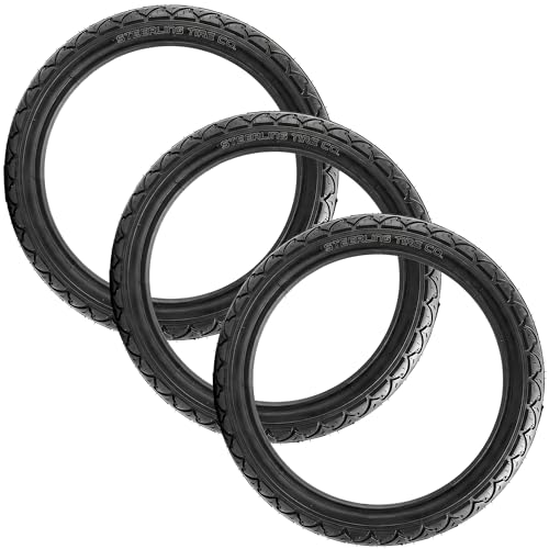 Three 16-Inch Tire Replacements for Jogging Strollers Like BOB Ironman &amp; Bike Trailers Including Allen Sport, Burley and Instep (3-Pack) by Steerling Tire Co.