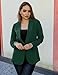 luvamia Women's Summer Blazers Jackets for Women Fashion Dark Green Size Large Size 12 Size 14