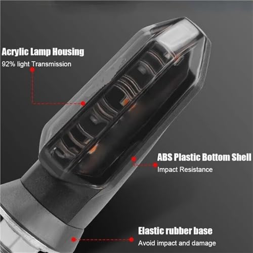 Luces de señal giro para motocicleta con intermitente ámbar de 8mm 5