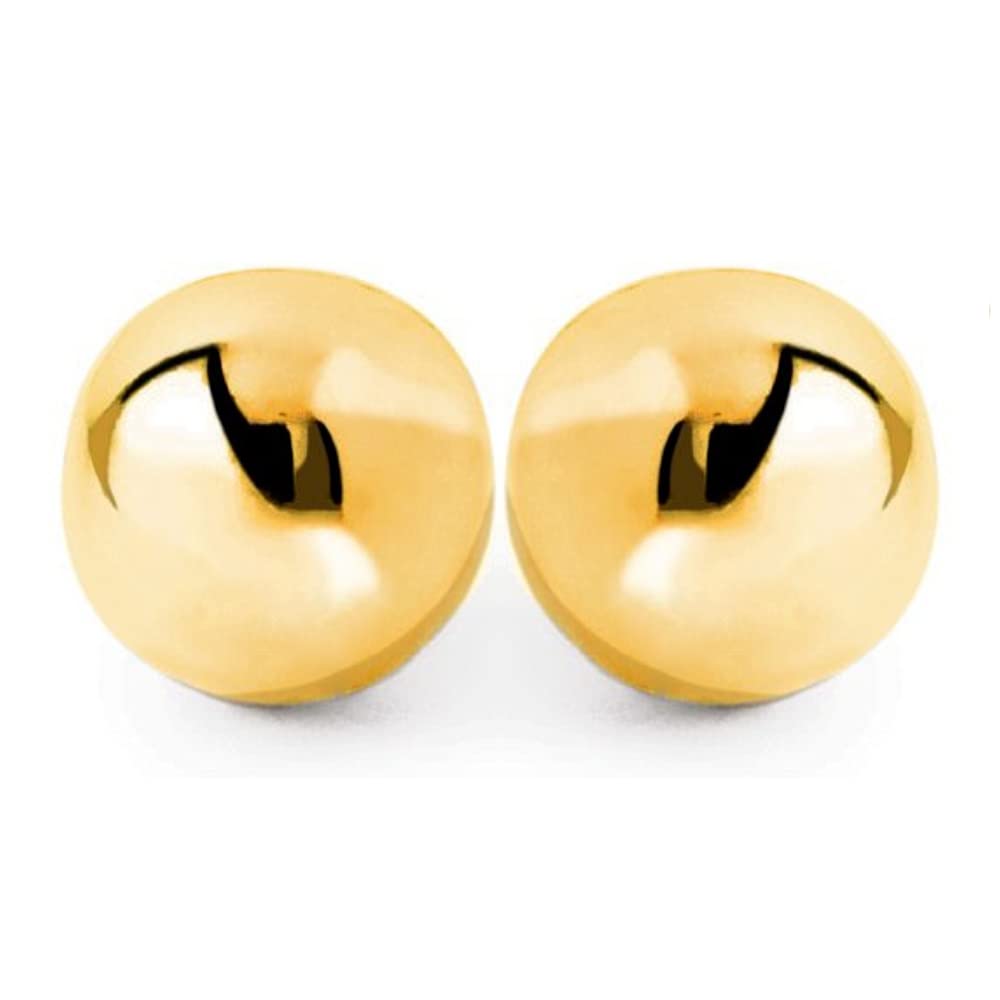 SINGULARUPendientes Mini Dots 3mm - Pendientes en Plata de Ley 925 con Acabado Baño de Oro de 18 Kt. - Pendientes Cierre Tuerca a Presión - Joyas para Mujer
