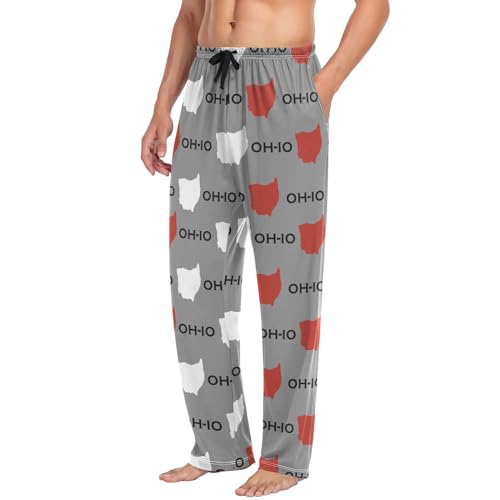 Mens Pajama Pants Lounge Pants Soft Long Sleep Pants Men Pajama Bottoms with Pockets