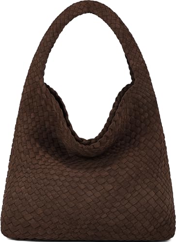 Image of Queenoris Fashion Hobo Bags for Women Top-handle Shoulder Bag Vegan Leather Purses Soft Summer Tote Bag | WOVEN