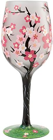 Lolita Cherry Blossom Wine Glass, Green,pink