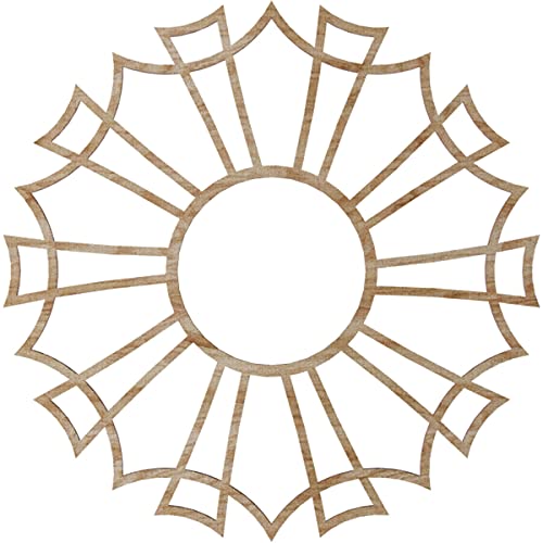 Image of Ekena Millwork 20 inchOD x 7 inchID x 1 /4 inchT Augustus Wood Fretwork Pierced Ceiling Medallion, Red Oak