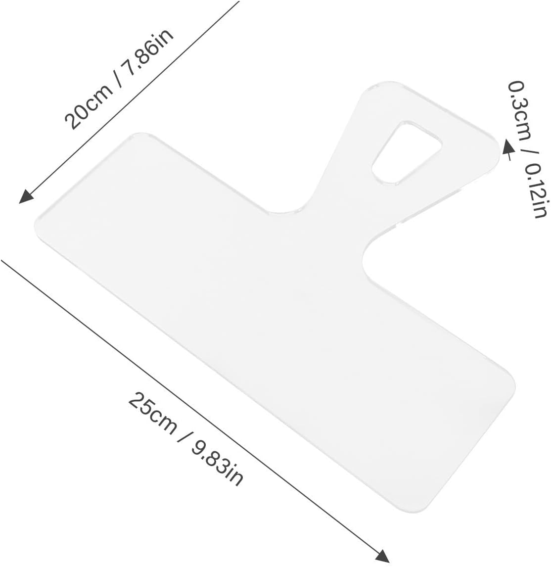 Generic Acrylic Cutting Board Handle Template Router Template for Woodworking DIY Projects, Improving Cutting Efficiency and Easy to Store, for Kitchen Chopping and Tracing Stencils