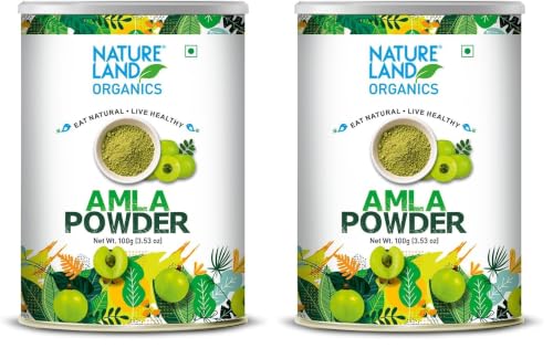 Image of Natureland Organics Amla Powder 100gm - Organic Healthy Powder (Pack of 2)
