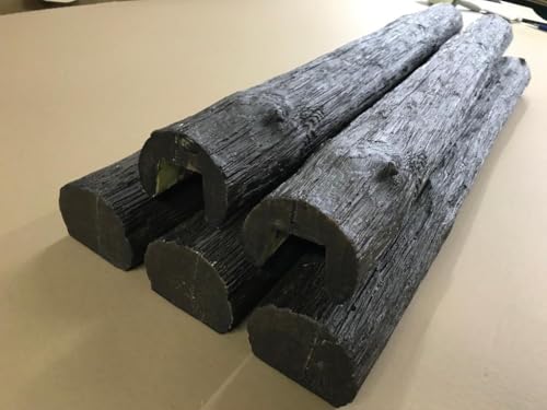 Trave decorativa in imitazione legno Tirolo,1 metro, semicircolare cm circa 10 cm | un lato chiuso | rovere rustico | perfetto rivestimento in legno antico
