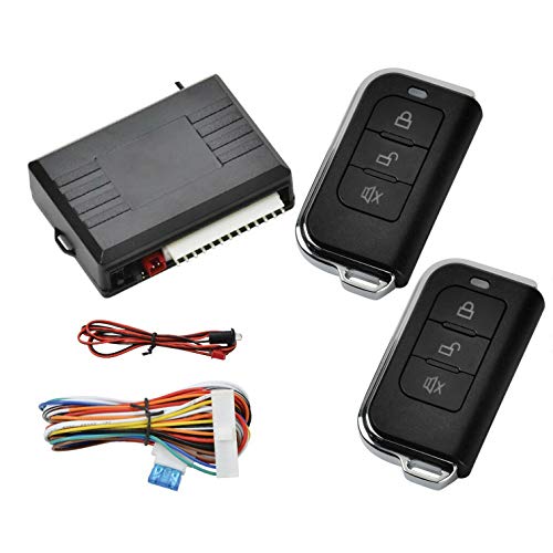 Cerradura central de puerta con control remoto universal de 2 mandos para entrada sin llave
