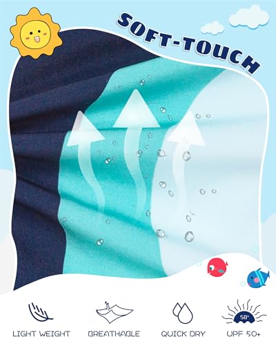 Image of SURF CUZ Boys Swim Trunks with Boxer Brief Liner Toddler Boy Stretch Swimsuit Shorts Quick Dry Swimming Trunks Bathing Suit