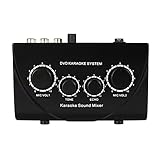 Karaoke Mixer Fifine Digital Audio Sound Echo Mixer with Cable for TV PC smart phone and Amplifier (Black)