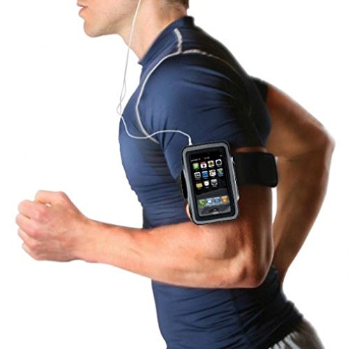 Armband Sports Gym Workout Cover Case Running Arm Strap Band Neoprene Black for AT&T ZTE Blade Spark - Boost Mobile iPhone 6 Plus - Boost Mobile iPhone 6S Plus - Boost Mobile LG G Flex 2
