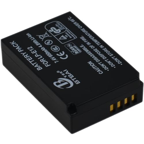 BTBAI SL1 Battery for EOS Rebel SL1 LP-E12 Digital Camera Battery s1a