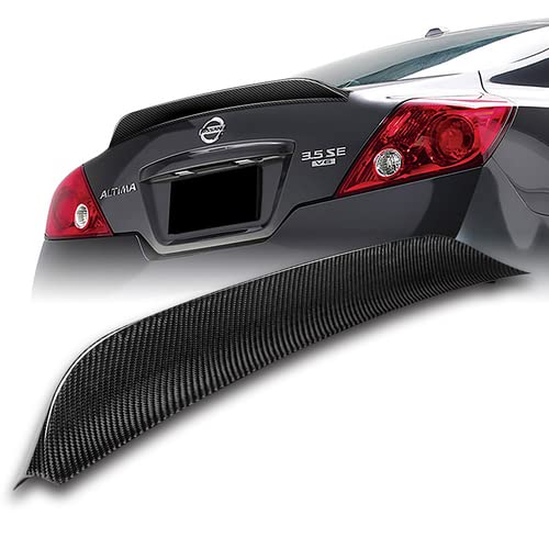 Black Real Carbon Fiber NS-Style Rear Trunk Lid Spoiler Wing Compatible with 2008-2013 Nissan Altima Coupe, 2009 2010 2011 2012