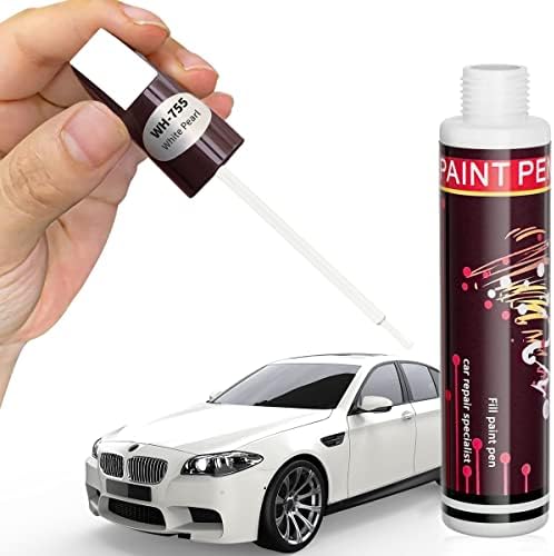 Touch Up Paint Pen for Cars Scratch Removal Repair, Wheel Fill Paint Pen Black/White/Multi-color Optional for Various cars (Pearl White)