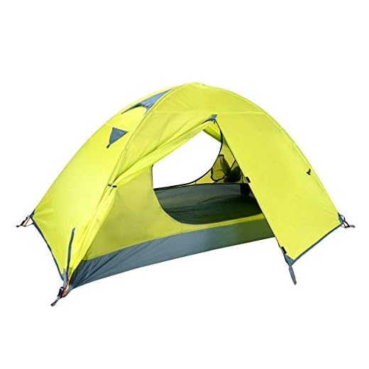 Azarxis Tienda de Campaña para 1 Persona Impermeable Doble Capa Carpa Ligera Acampar al Aire Libre (Verde - 1 Adulto)