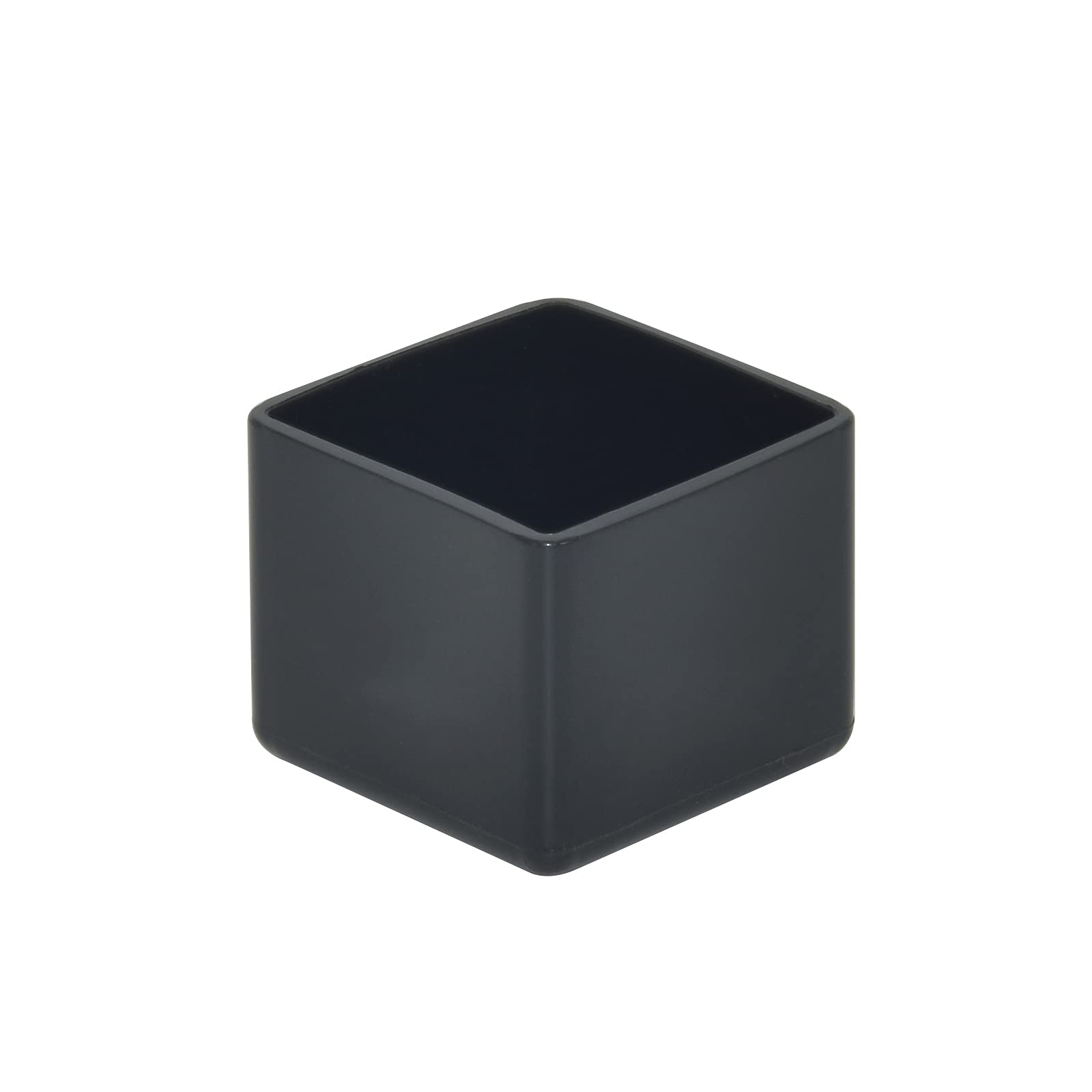 Flyshop 12Pcs Bright Black PVC Furniture Feet Caps Tips, Square Fexible Chair Table Leg Caps