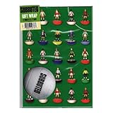 Papier cadeau Subbuteo Lot de 6 feuilles de papier cadeau de football Subbuteo - 6 étiquettes - Dimensions : 70 x 50 cm - Produit officiel - Produit responsable