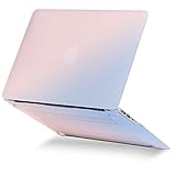 GMYLE Hard Case Frosted for MacBook Air 13 inch (Model:A1369/ A1466) – Baby Pink & Serenity Blue Gradient Pattern Hard Shell Case Cover