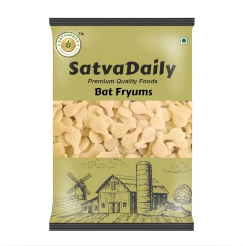 SatvaDaily Fryums Bat Fryums 250g | Microwavable | Ready-to-Fry | Perfect for evening snacks