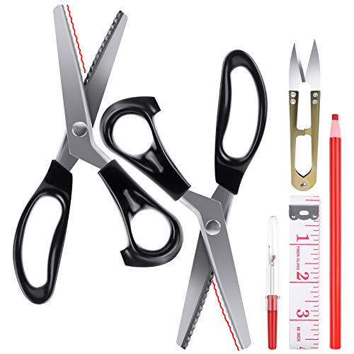 UCEC Pinking Shears, Pinking Shears for Fabric, Pinking Scissors, Pinking Shears for Sewing Fabric, Sewing Shears for Fabric, Pinking Shears for Fabric Cutting