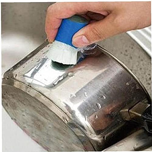 Froiny 2pcs Stainless Steel Metal Rust Remover Cleaning Brush Kitchen Bathroom Mini Cleaner Brush Random Color