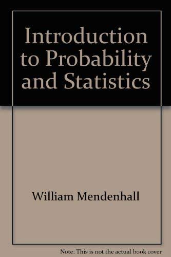 Introduction to Probability and Statistics 0534208878 Book Cover