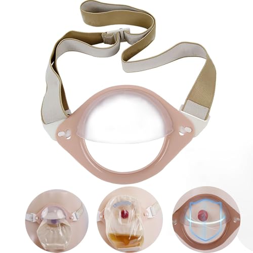 Stoma Guard | Security Shield | Stoma Chassis Reinforcement Adjustable Support Ostomy Belt, Ostomy Bag Cover Ostomy Supplies (Khaki)