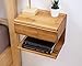 WOODCHES Floating Nightstand Side Accent or End Table with Storage Drawer, Wood Bedside Shelf, Handmade Floating Table (CAPE TOWN)