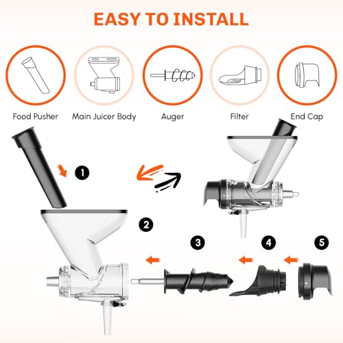 Image of Cofun Masticating Juicer Attachment for KitchenAid, Slow Juicer with Dual Feed Chute, High Juice Yield & Easy to Clean Cold Press Juicer Machine, Compatible with All KitchenAid Stand Mixers