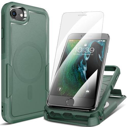 MHYALUDO iPhone SE  3  2022/ 2  2020 P[XAiPhone 8/7 P[XA2X KXXN[veN^[tA360° t{fBϏՌAϗAn[h PC & \tg TPU 2 in 1