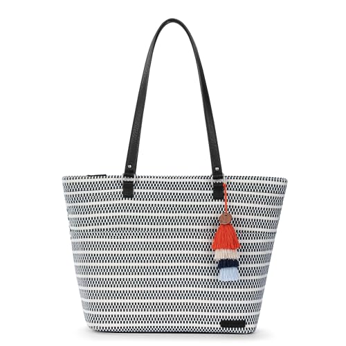 Bolso Sakroots Metro Tote grande con cierre y doble correa miniatura 1