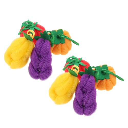 Esponjas de baño con espuma rápida de frutas para piel sensible pack de 8