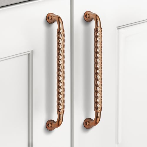 Image of Plantex Cabinet Handle /Kitchen Cabinet Door Handle /Wardrobe /224 mm Cupboard Handle /Door Pull-Push Handle for Home /Office - Pack of 2 (Rose Gold)