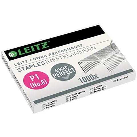 Leitz No. 8 Galvanised Staples Pack of 1000 Cover