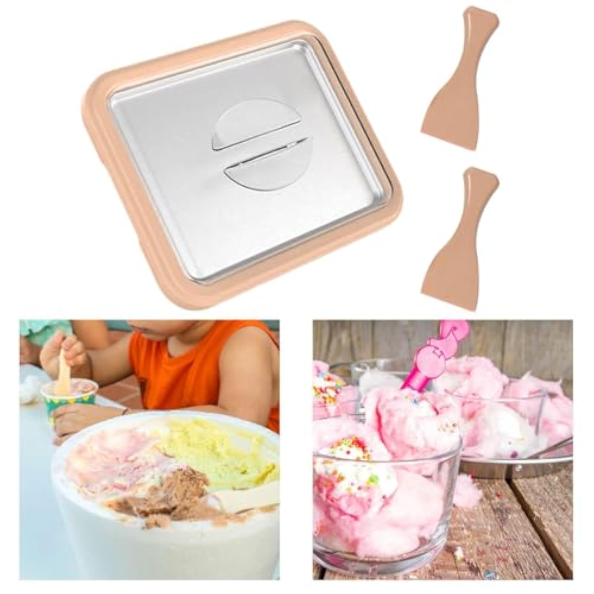 Fried Yogurt Machine for DIY Ice Cream Plate Maker, Orange