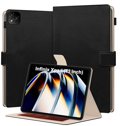 Image of TGK Flip Cover for Infinix XPAD LTE 11 inch Tablet Case with Stylus Holder (Black)