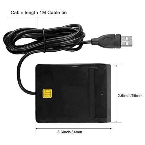 MMUSC CAC Sd Card Reader Military, CAC Reader, Smart Card Reader DOD Military USB Common Access CAC, Compatible with Windows, Mac OS and Linux, Plug N Play, Compatible with Smart Chip Cards - Thumbnail 7