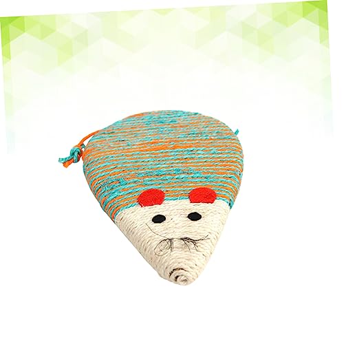 GRIRIW Funny Imitation Mouse Scratch Board Cat Scratching Post Sisal Pet Toy for Cats Random Style