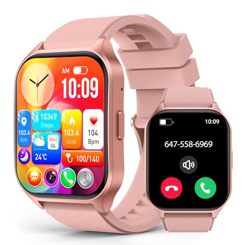 SOUYIE Smart Watch (Answer/Make Call), 2.06" Curved AMOLED Screen Smartwatch for Men Women, 100+ Sport Modes Fitness Tracker, Heart Rate Sleep SpO2 Monitor, IP68 Waterproof, Android and iOS