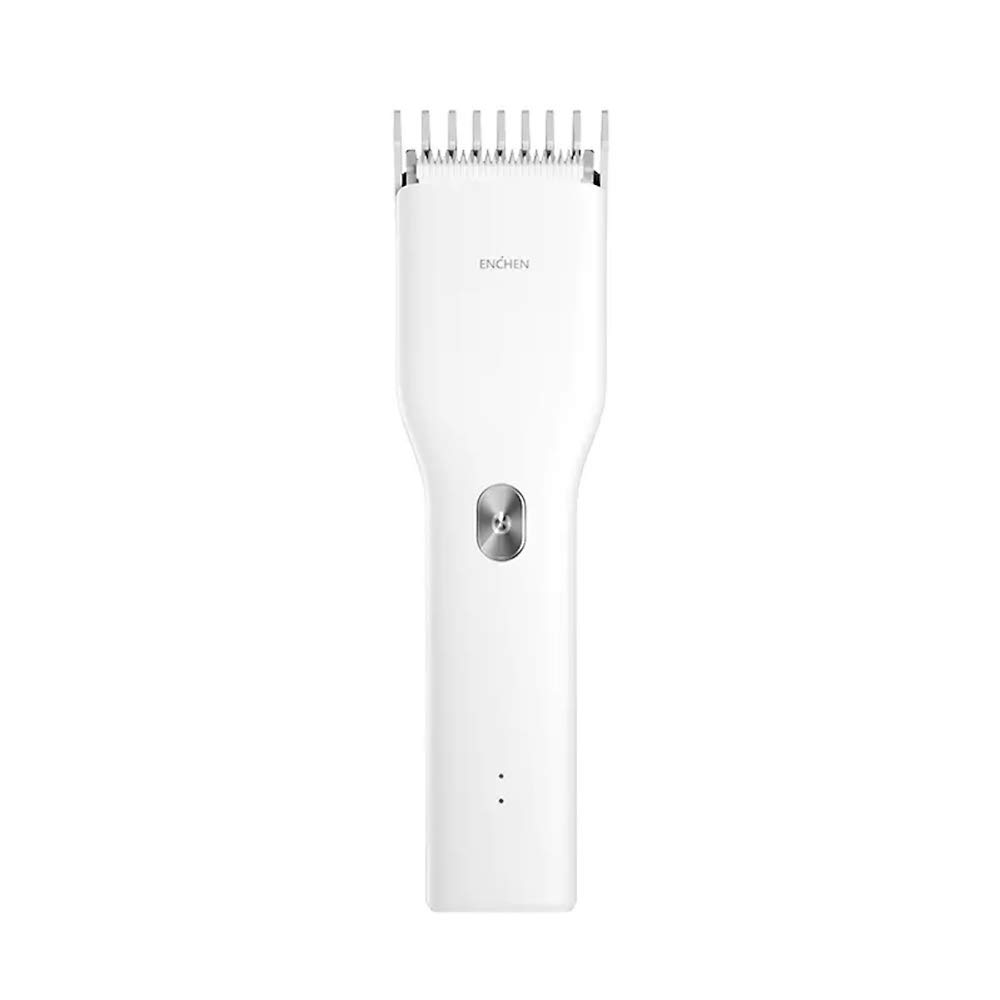 Walmeck ENCHEN Tagliacapelli Boost Tagliacapelli Elettrico Ricaricabile Tramite USB Taglierina in Ceramica a Due velocità Ricarica Rapida Porta di Tipo C per Bambini Adulti Bianco (Bianca)