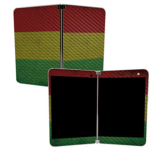 Image of MightySkins Carbon Fiber Skin for Microsoft Surface Duo - Yeah Mon | Protective, Durable Textured Carbon Fiber Finish | Easy to Apply, Remove, and Change Styles | Made in The USA