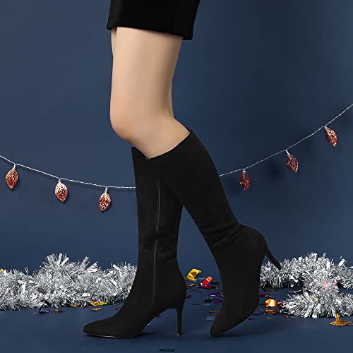 Perphy Pointed Toe Side Zip Stiletto Heel Tall Boot Thigh Knee High Boots for Women2