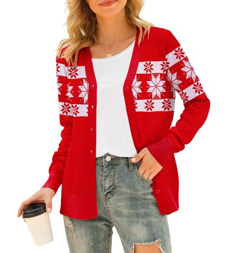 Image of VIISHOW Women Long Sleeve Button Down V Neck Lightweight Basic Knit Sweater Cardigan