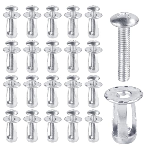 20pcs M4x20 Hollow Door Anchor, Hollow Metal Cavity Fixing Door Anchor Wall Anchors for Aluminum-cladding Sheet Steel Plate Iron Plate Hollow Plastic Sheet