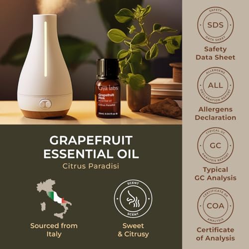 Image of 100% Pure Grapefruit Essential Oil - 0.34 Fl Oz - Grapefruit Oil for Hair, Skin, Diffuser, Aromatherapy & DIY Candle Making Scent