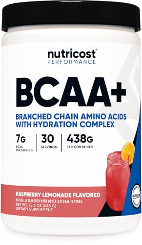 Nutricost BCAA + Hydration Powder (Raspberry Lemonade) 30 Servings