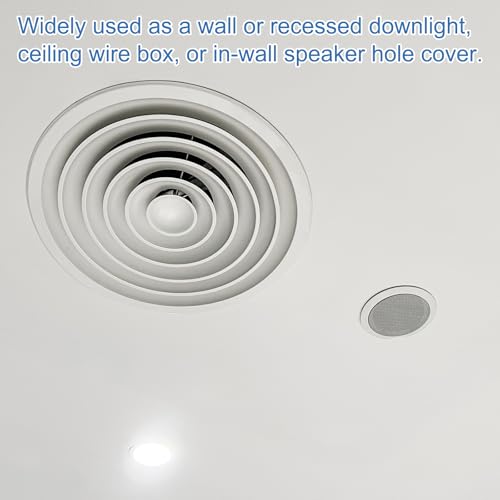 Cache-trous de plafond en métal blanc mat 120 mm PATIKIL Lot de 3 - 8