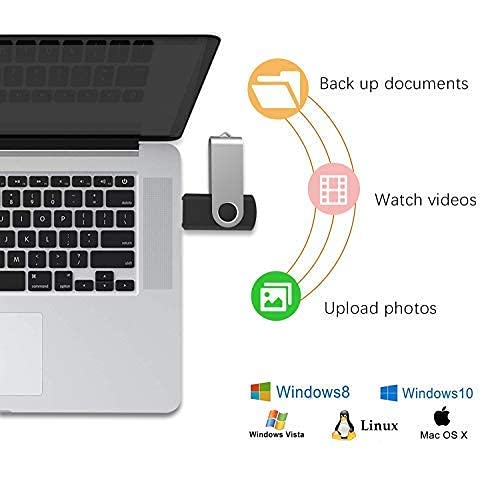 Juanwe 100 Pack 4Gb Flash Drive Usb 2.0 Bulk Thumb Drive With Swivel Design Jump Drive Memory Stick Data Storage Backup For Pc, Mac, Desktop Photo Pen Drive - Blacken Drive - Black #TOP3